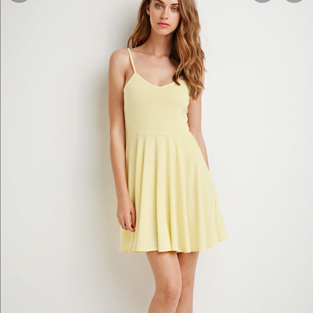Yellow Fitted Forever 21 Summer Dress, Never Worn